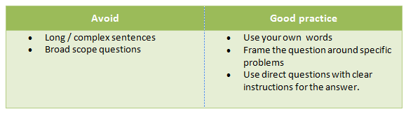 Tips for writing short answer questions