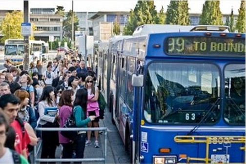 Figure 1: Why get on the bus when you can study online? (UBC bus loop)