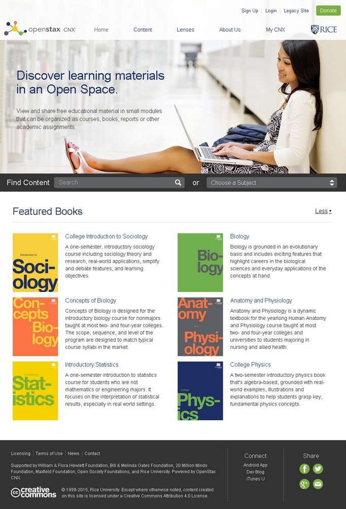 Figure 5: Open Stax open textbooks