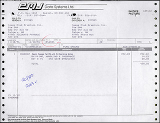 Example of an invoice